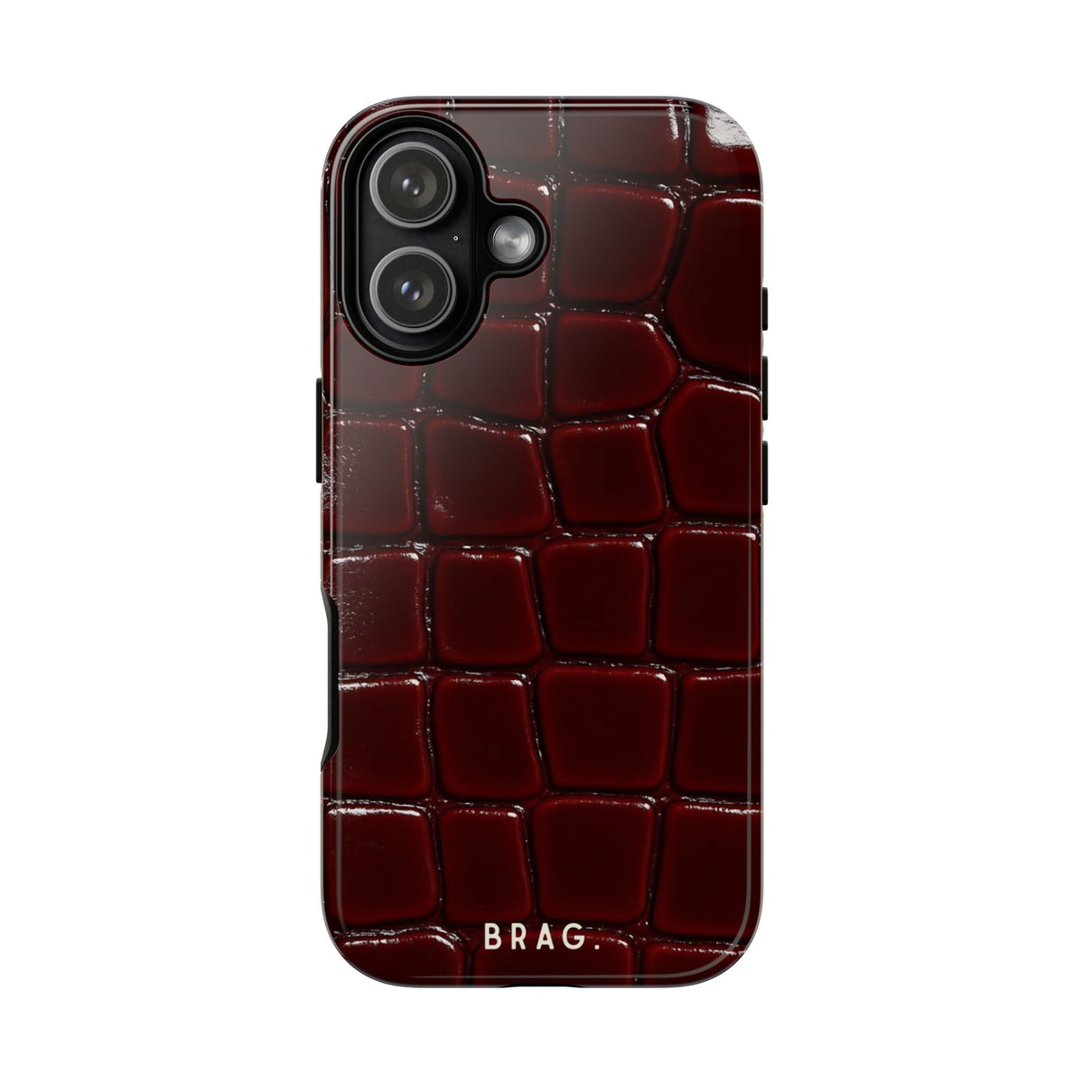 Cherry Leather Tough Phone Case – Shockproof Protective iPhone Cover