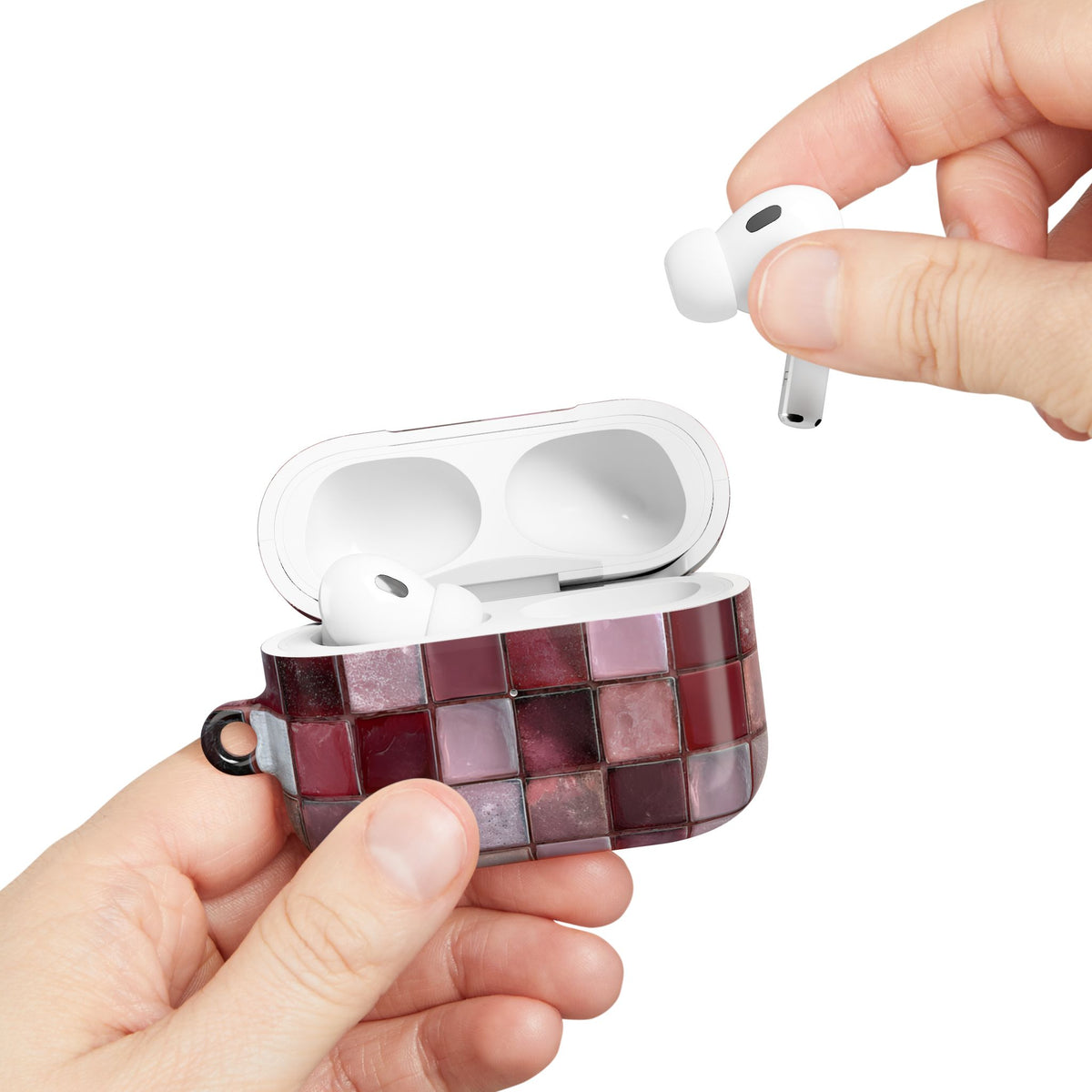 Cherry Tile AirPod Case – Slim Protective Charging Case