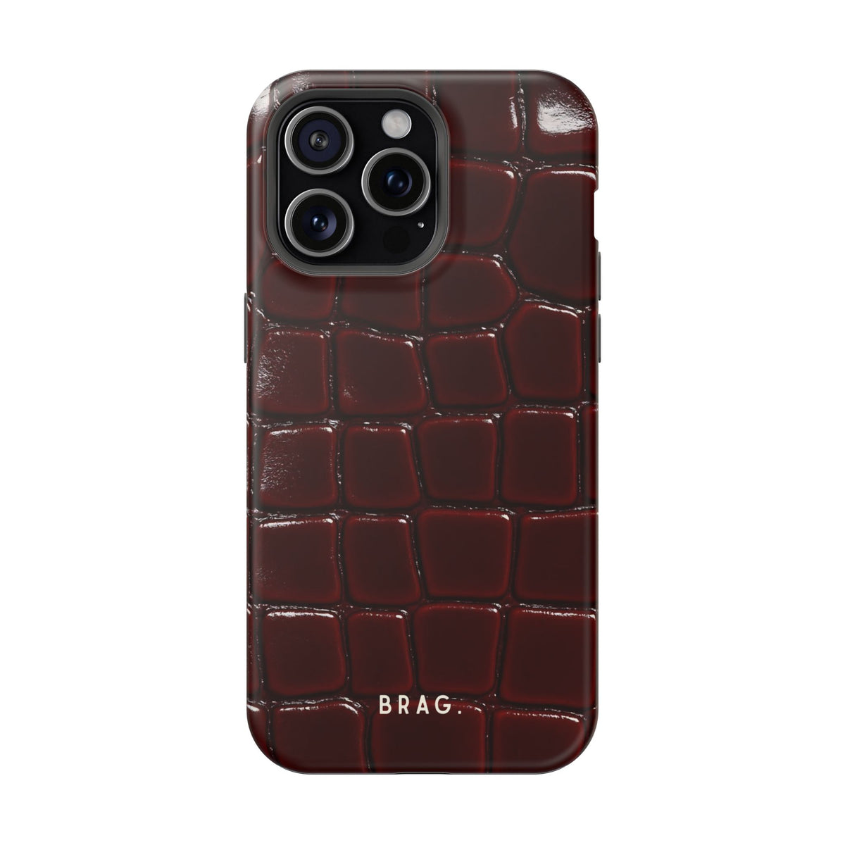 Cherry Leather Magnetic Impact-Resistant Phone Case