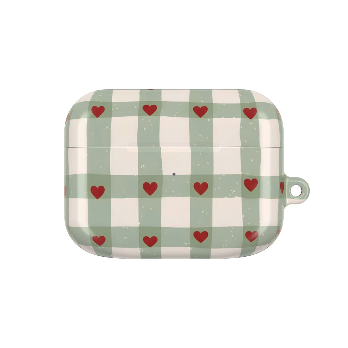 Mint Hearts AirPod Case – Slim Protective Charging Case