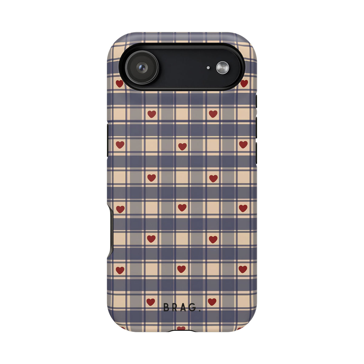 Heart Plaid Magnetic Impact-Resistant Phone Case