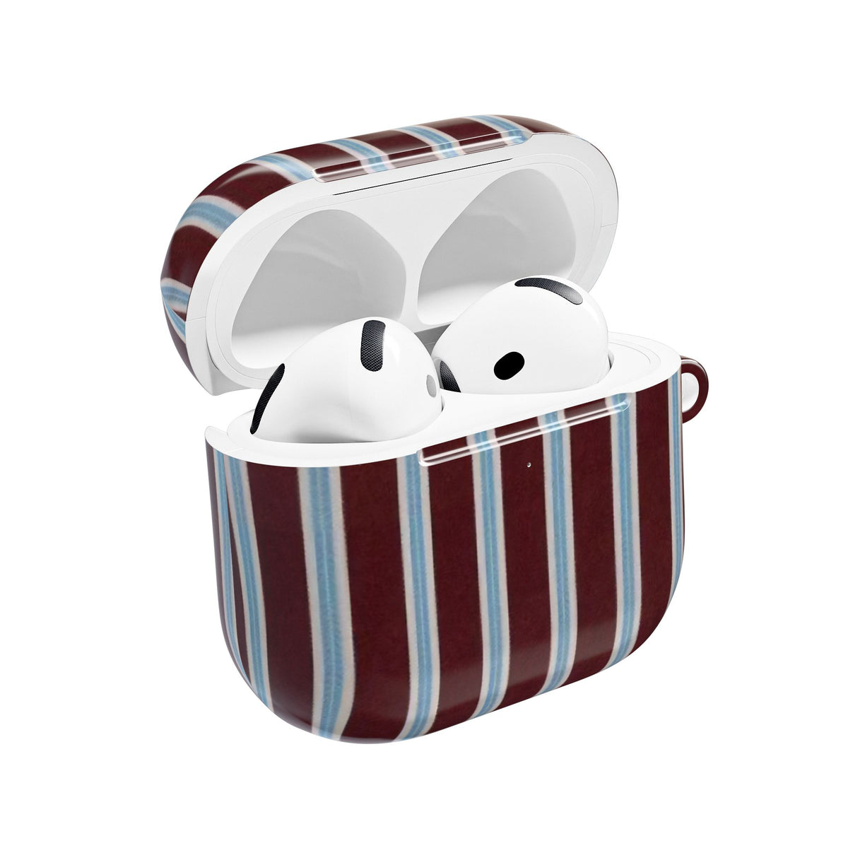 Maroon Lines AirPod Case – Slim Protective Charging Case