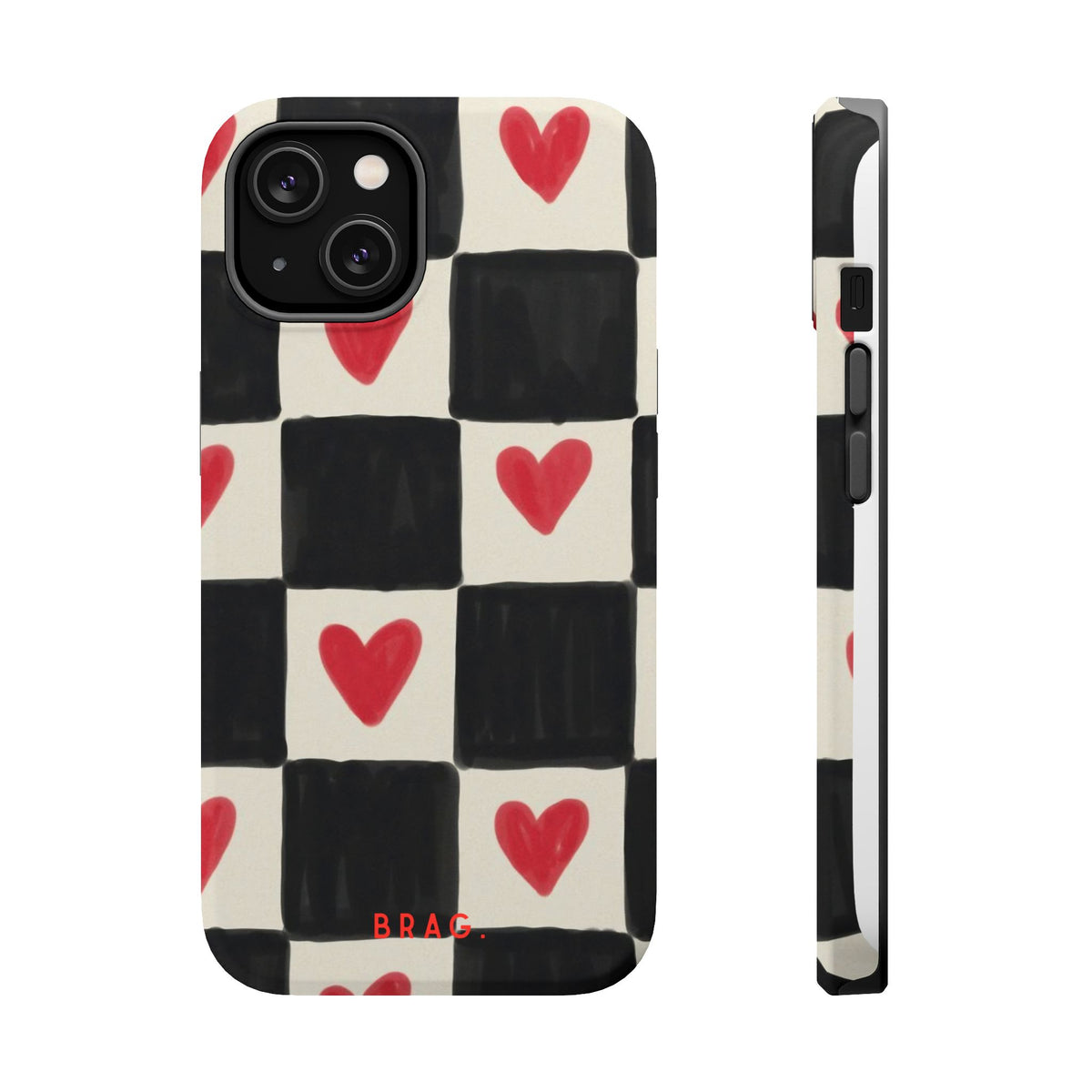 Heart Check Magnetic Impact-Resistant Phone Case
