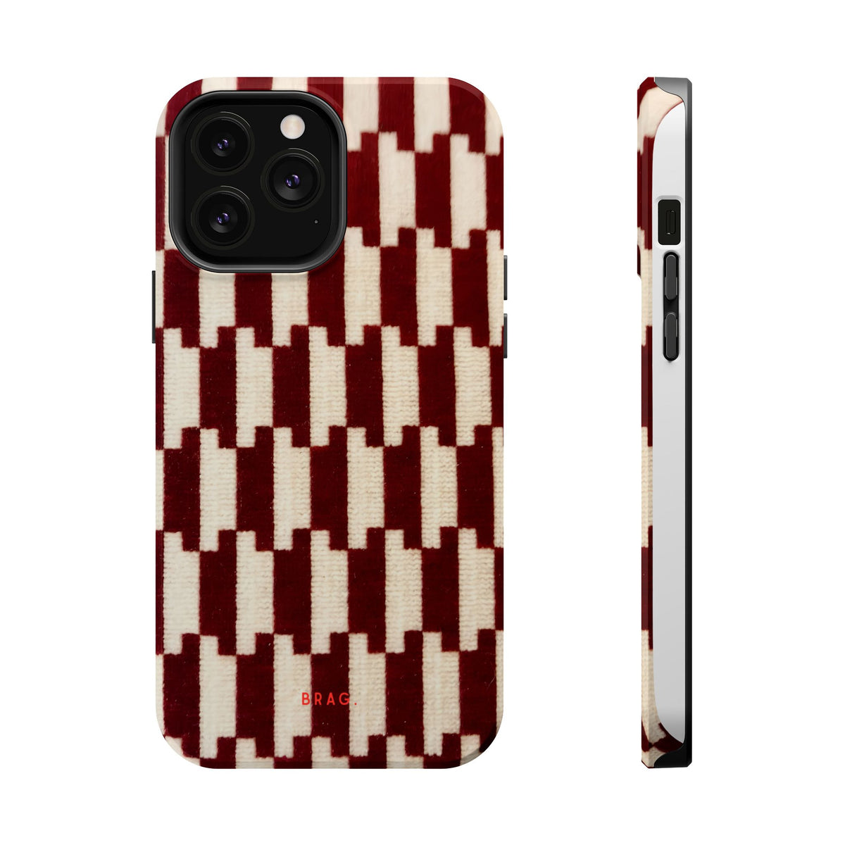 Wine & Cream Magnetic Impact-Resistant Phone Case