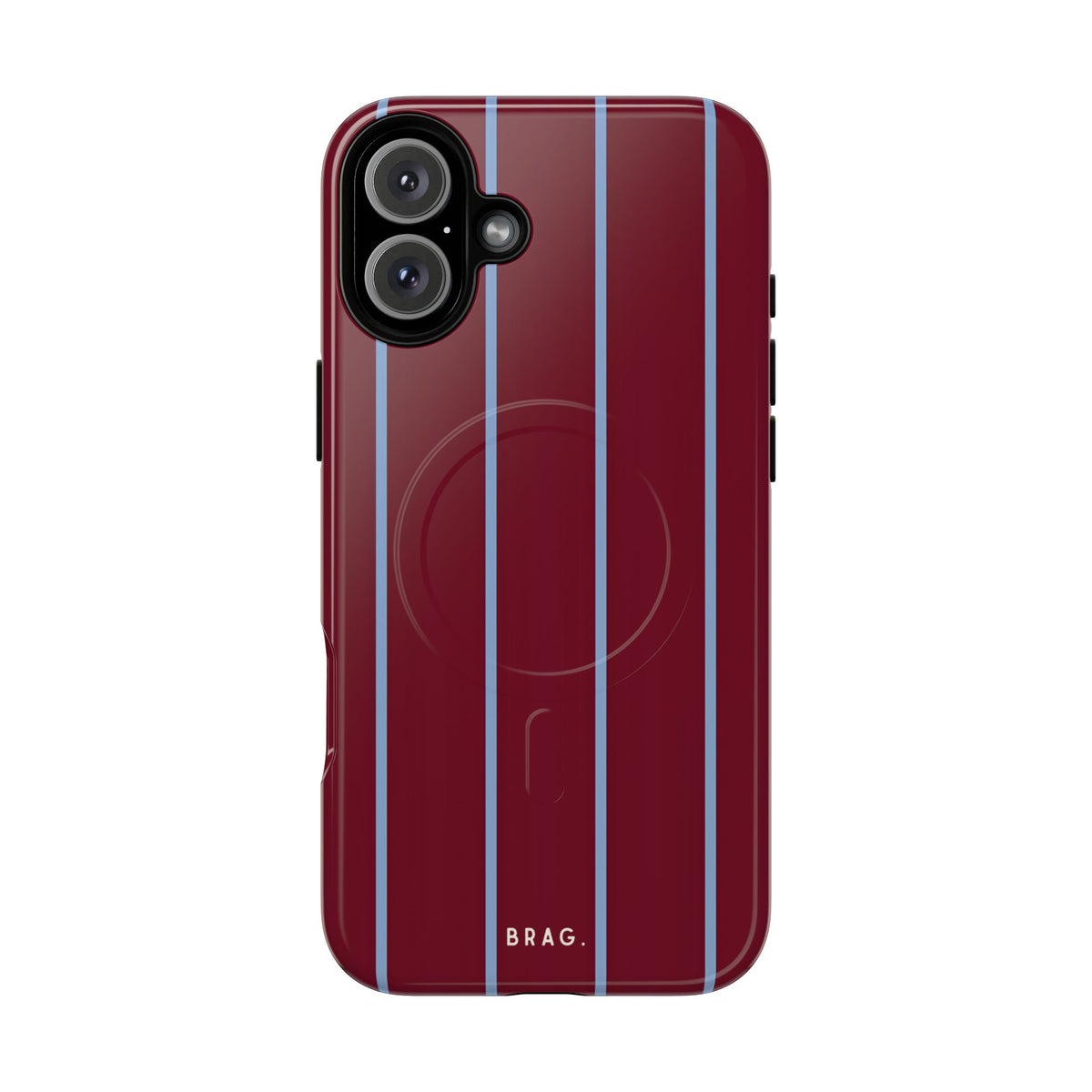 Bordeaux Stripe MagSafe Tough Phone Case — Magnetic Protective Cover
