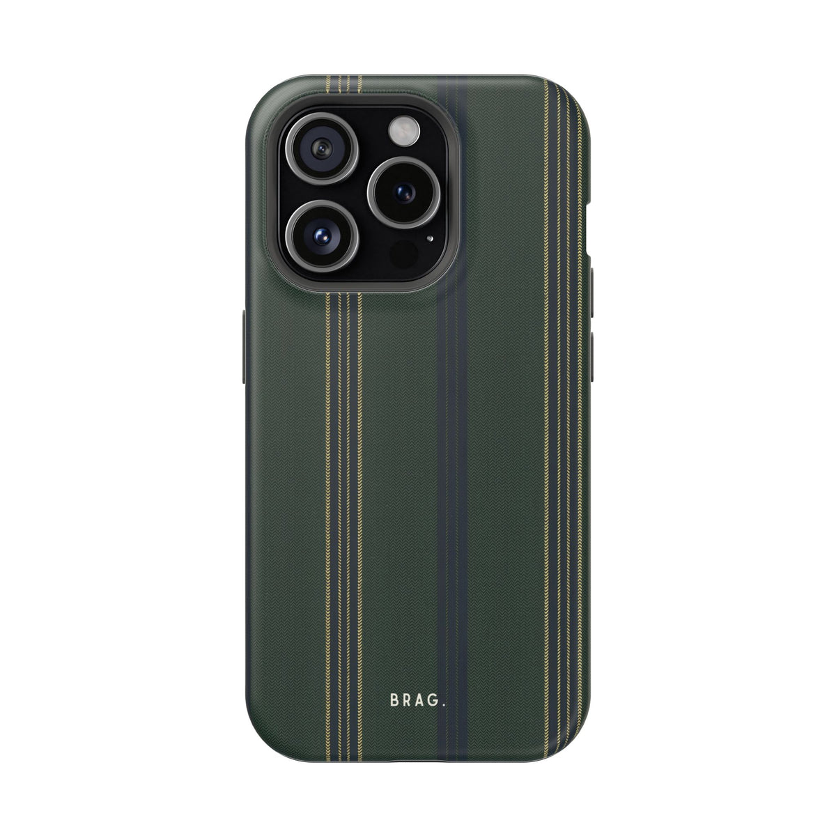 Olive Pinstripe Magnetic Impact-Resistant Phone Case