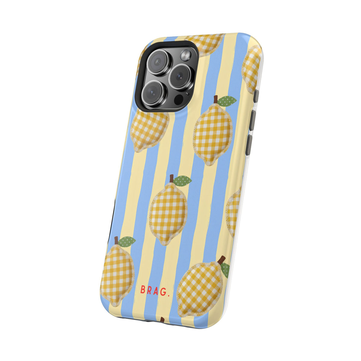 Lemon checks Magnetic Impact-Resistant Phone Case