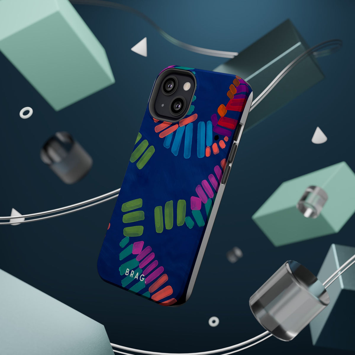Blue Palm Magnetic Impact-Resistant Phone Case