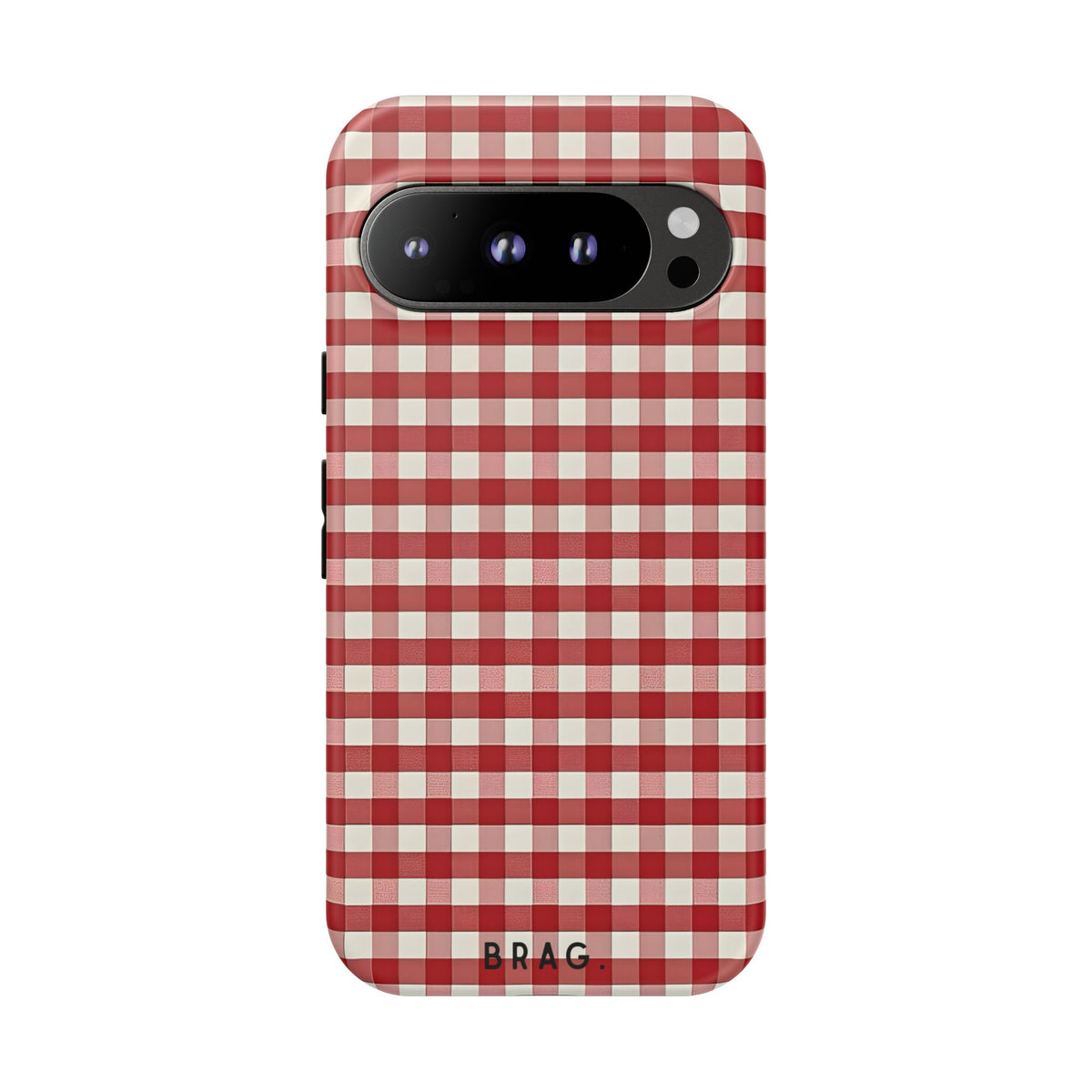Red Gingham Tough Phone Case – Shockproof Protective iPhone Cover