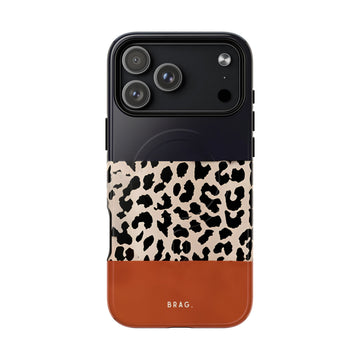 Leopard Block MagSafe Tough Phone Case — Magnetic Protective Cover