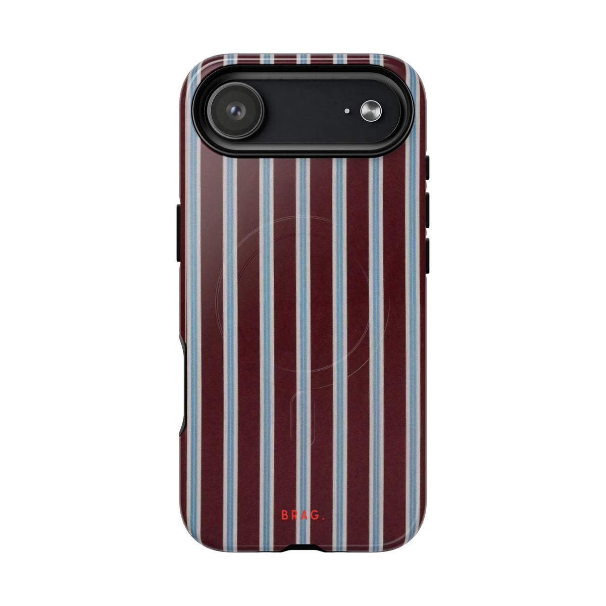 Maroon Lines MagSafe Tough Phone Case — Magnetic Protective Cover