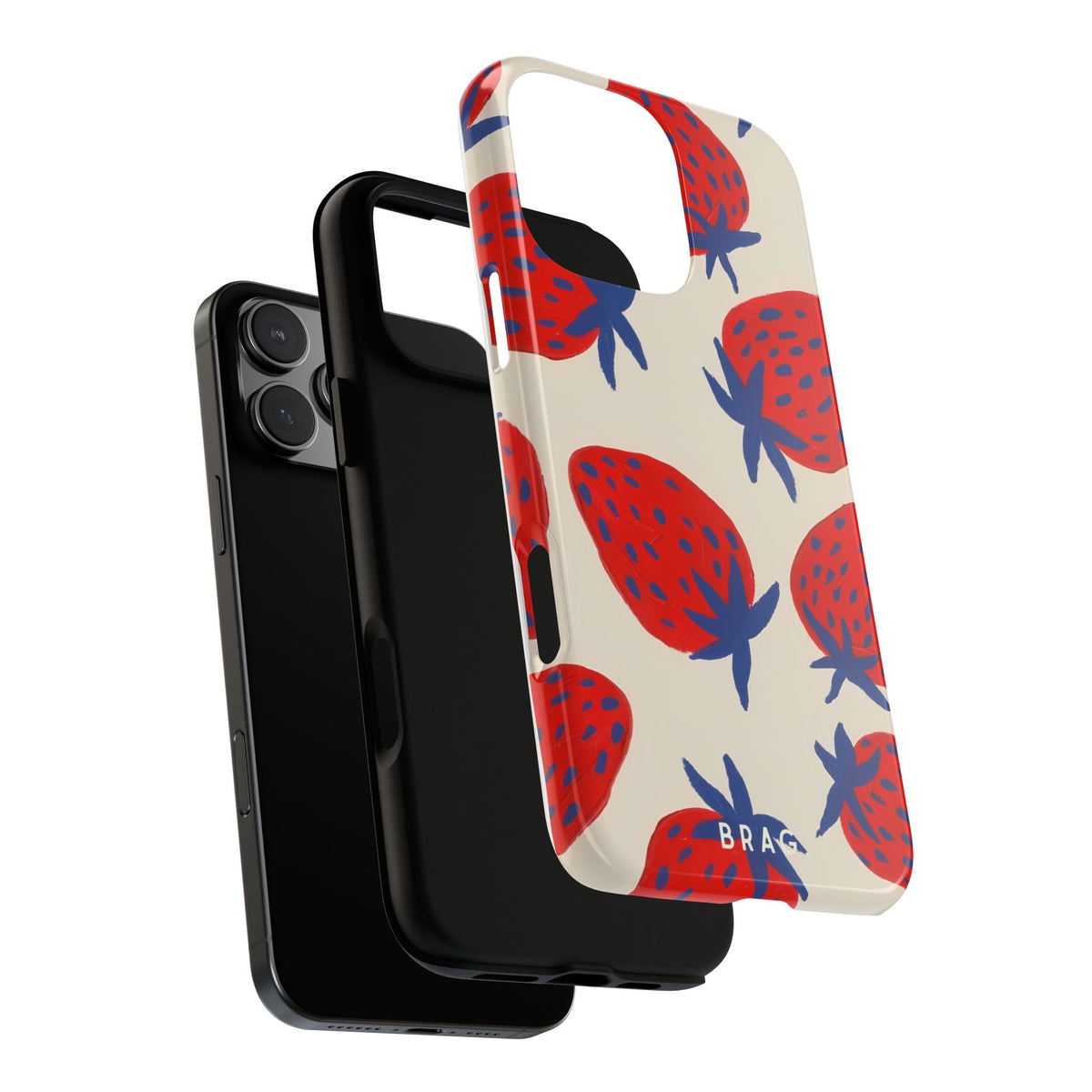 Strawberry Field Tough Phone Case – Shockproof Protective iPhone Cover