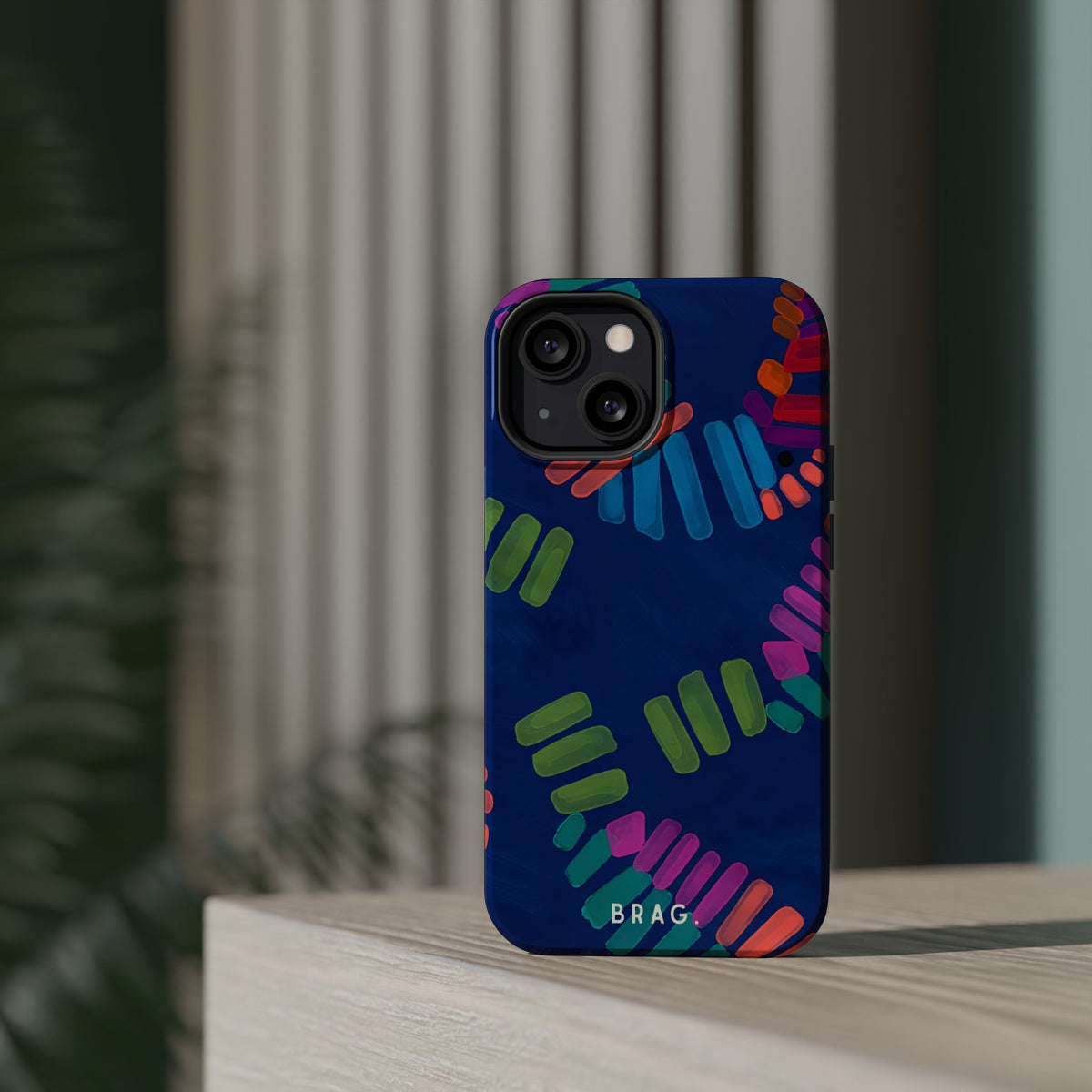 Blue Palm Magnetic Impact-Resistant Phone Case