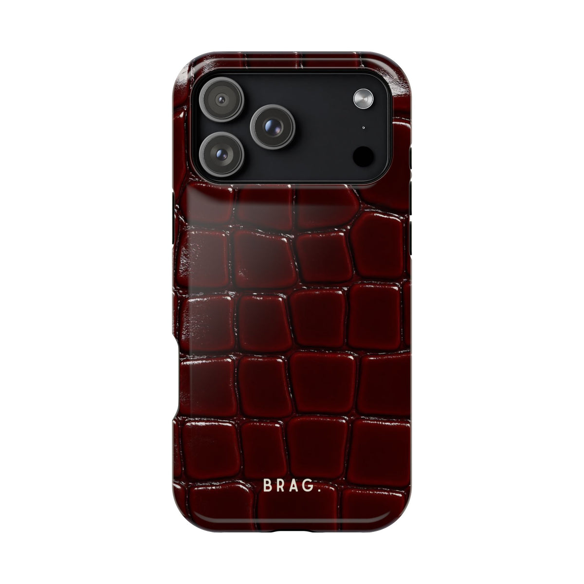 Cherry Leather Magnetic Impact-Resistant Phone Case