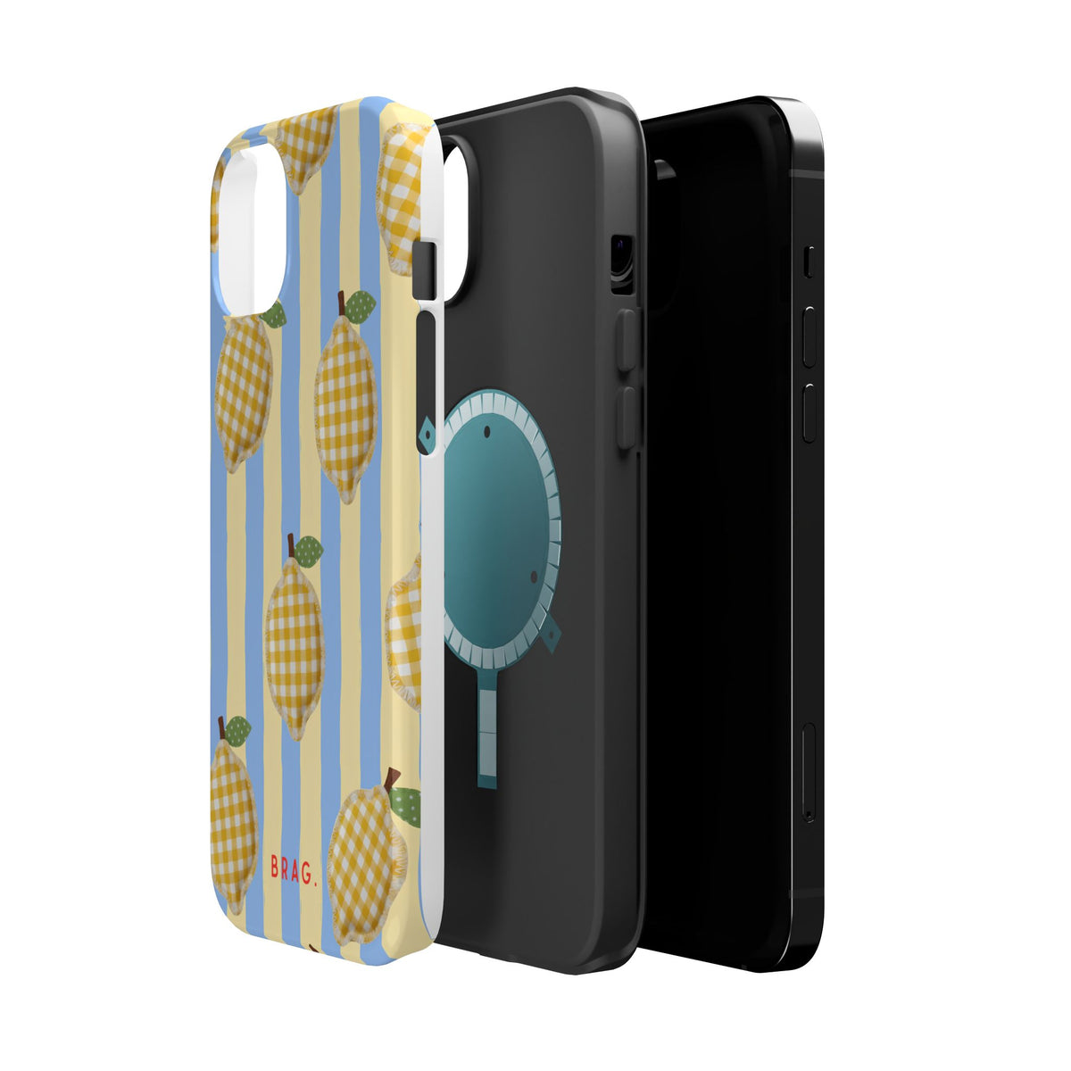 Lemon checks Magnetic Impact-Resistant Phone Case