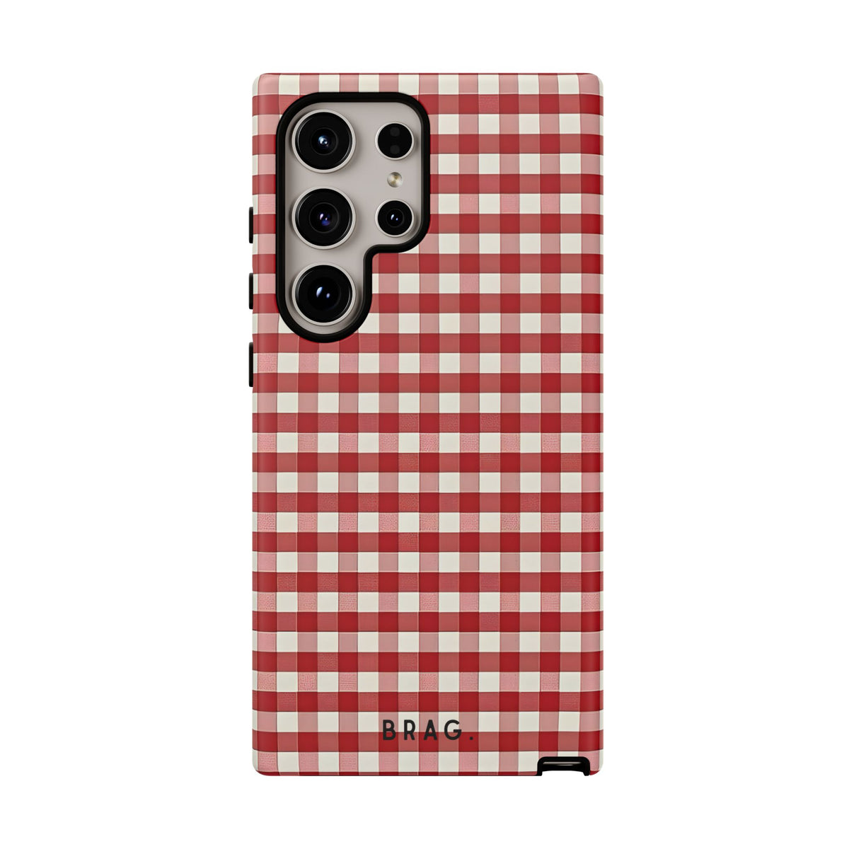 Red Gingham Tough Phone Case – Shockproof Protective iPhone Cover