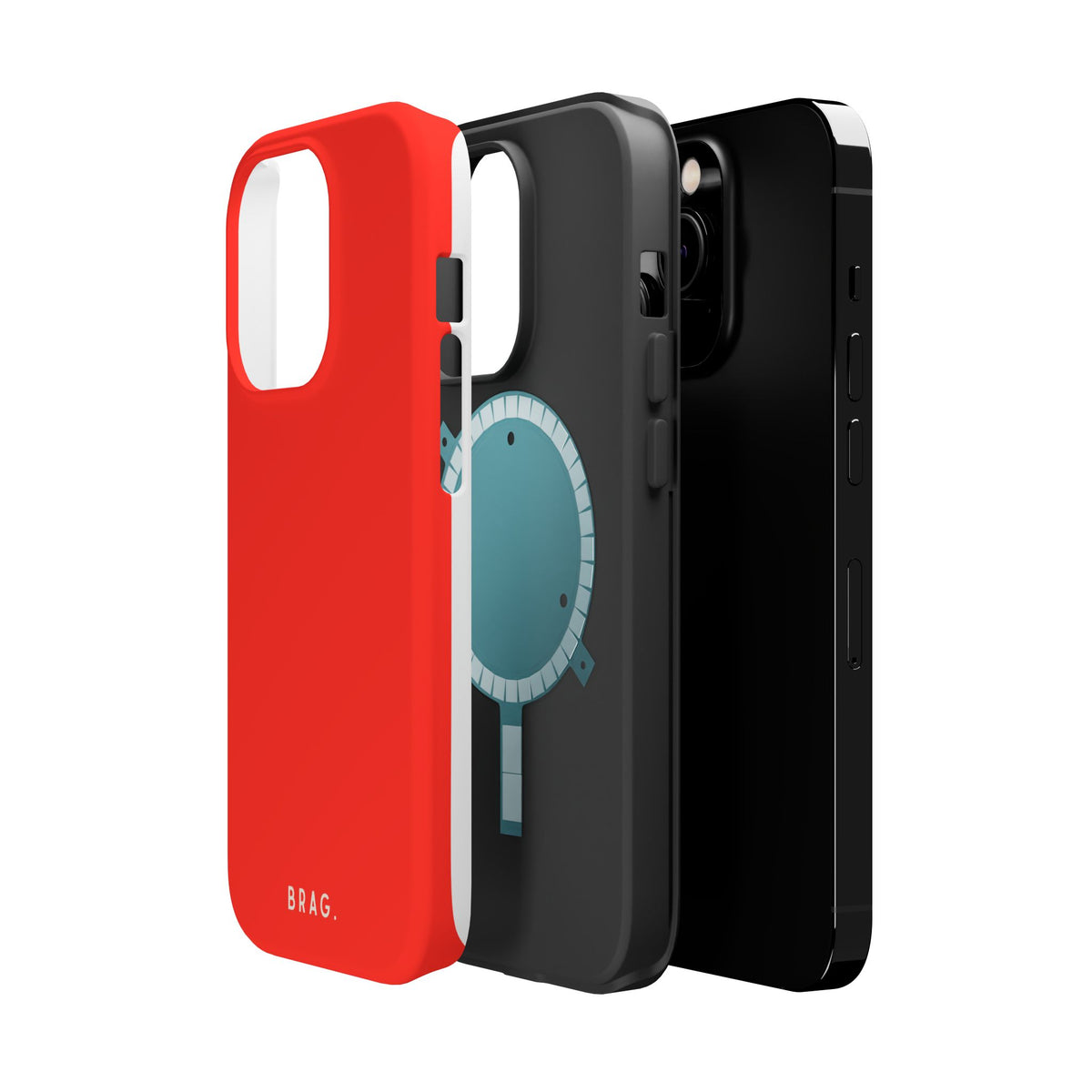 Brag Red Magnetic Impact-Resistant Phone Case
