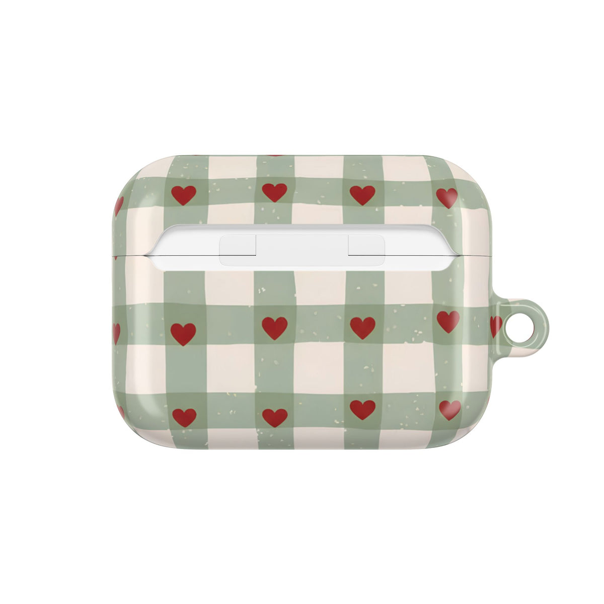 Mint Hearts AirPod Case – Slim Protective Charging Case