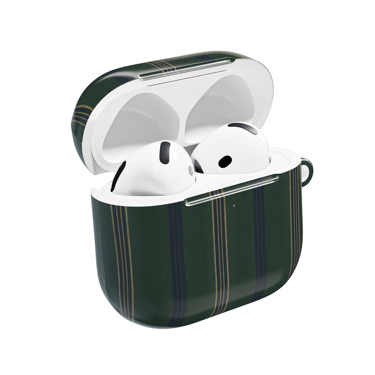 Olive Pinstripe AirPod Case – Slim Protective Charging Case
