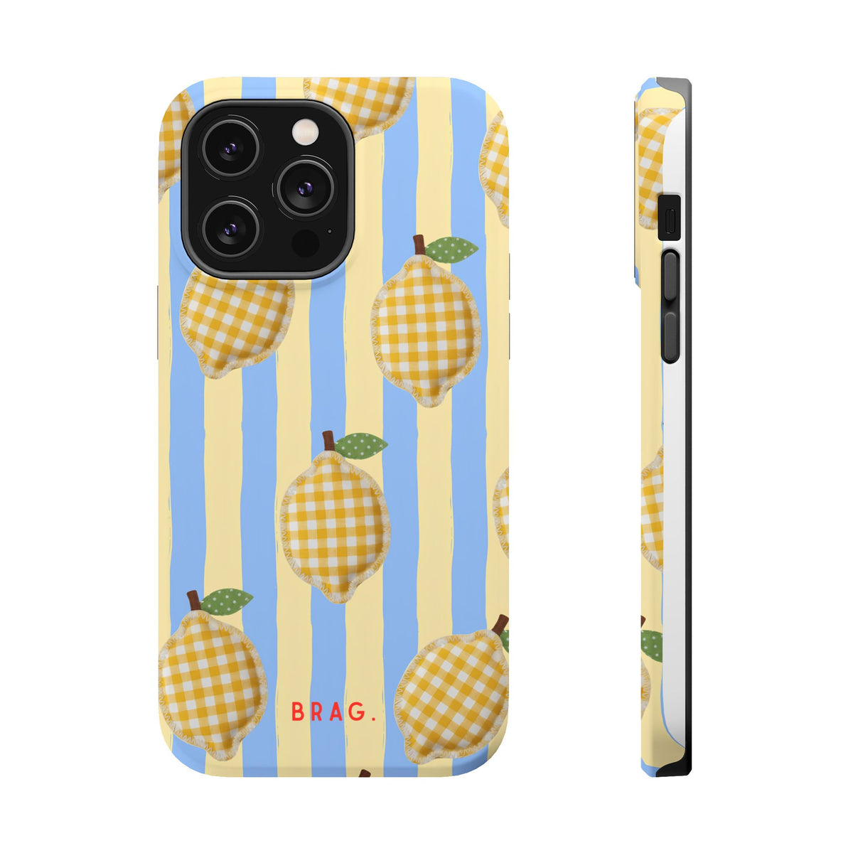 Lemon checks Magnetic Impact-Resistant Phone Case