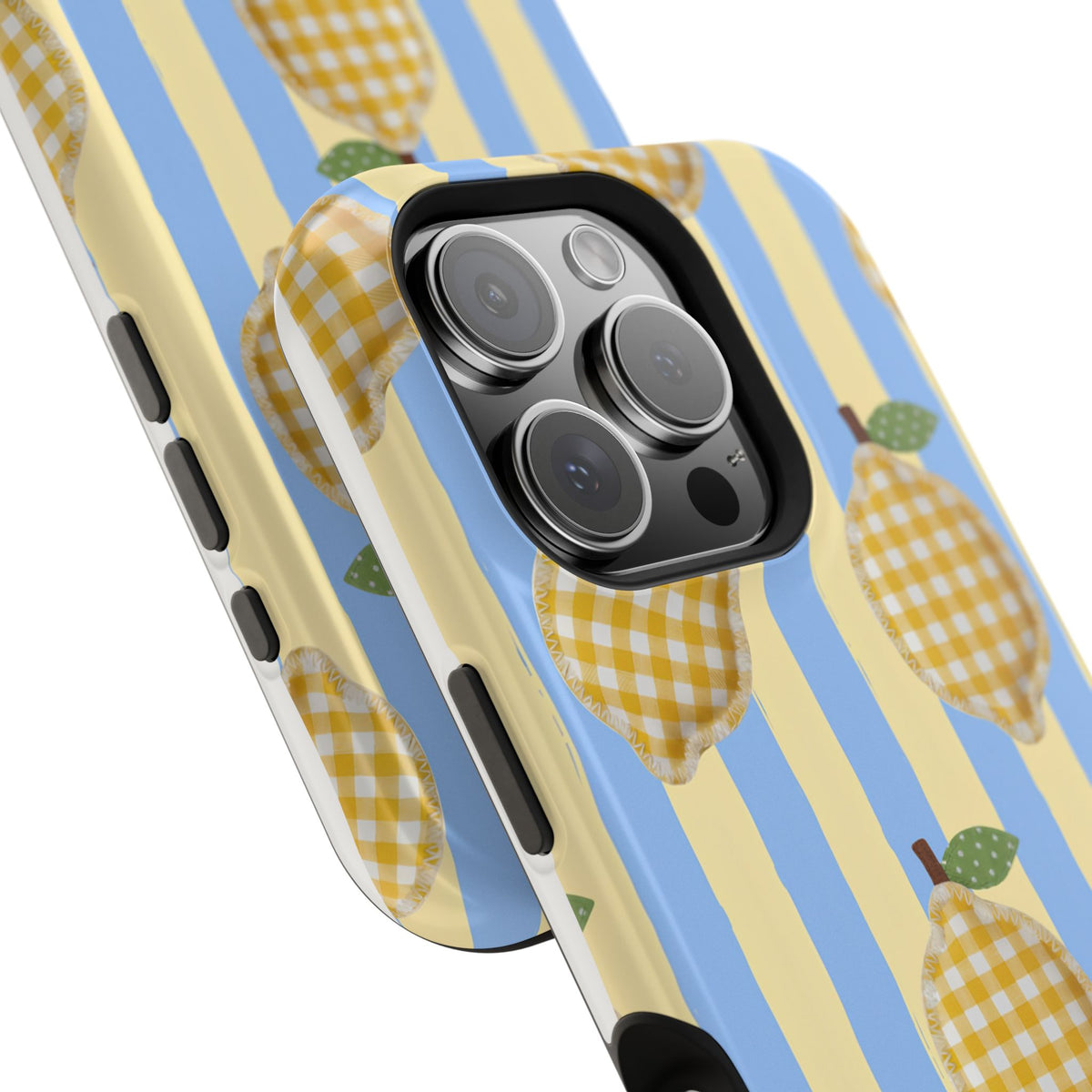 Lemon checks Magnetic Impact-Resistant Phone Case