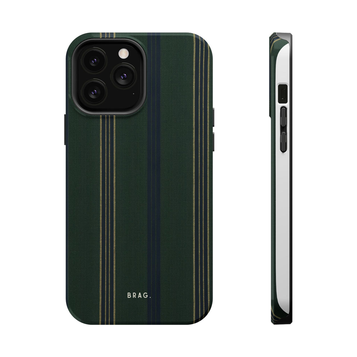 Olive Pinstripe Magnetic Impact-Resistant Phone Case