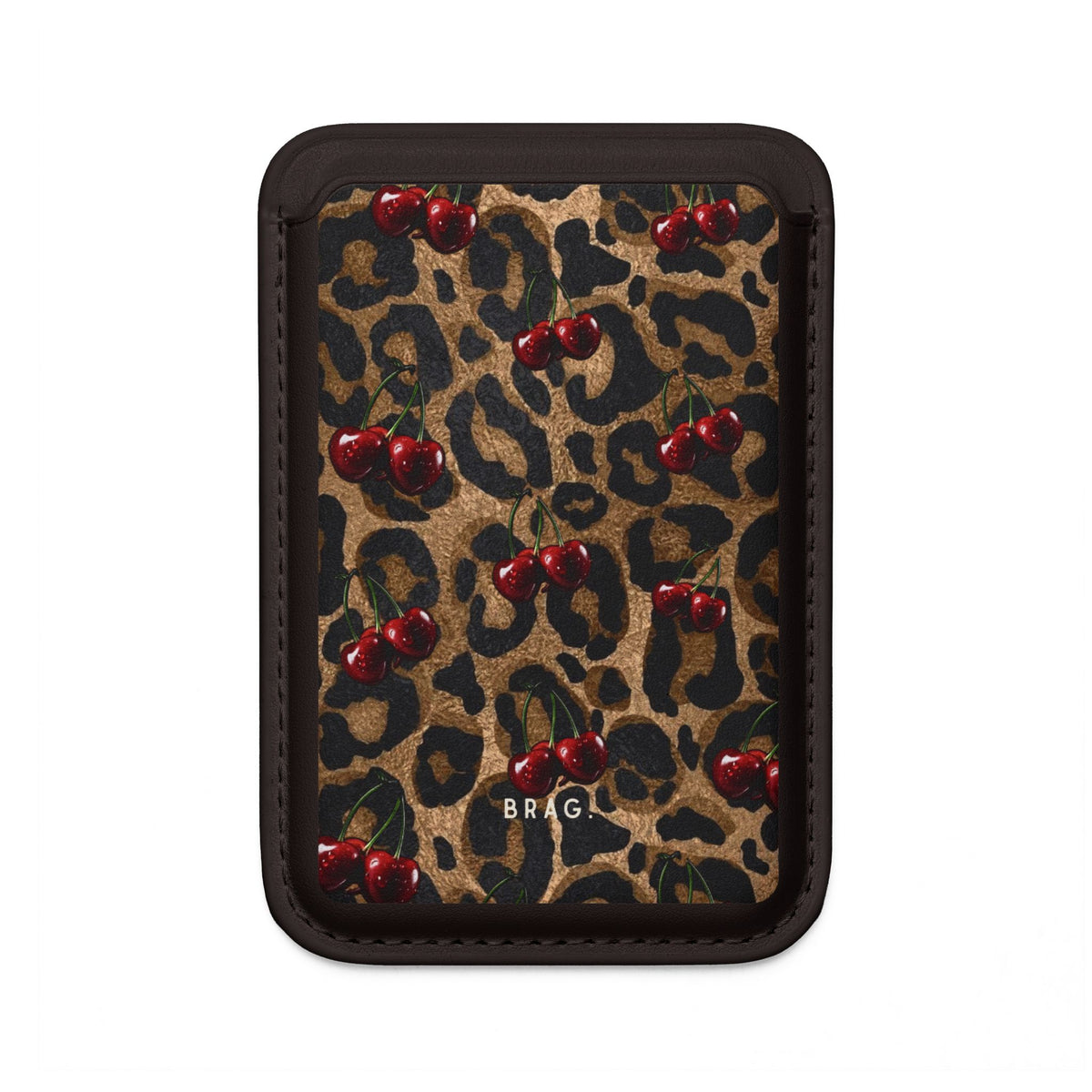 Cherry Hunter MagSafe Vegan Wallet — Slim Phone Card Holder