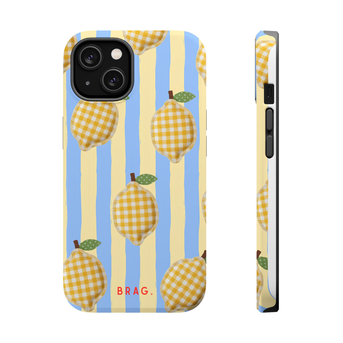 Lemon checks Magnetic Impact-Resistant Phone Case