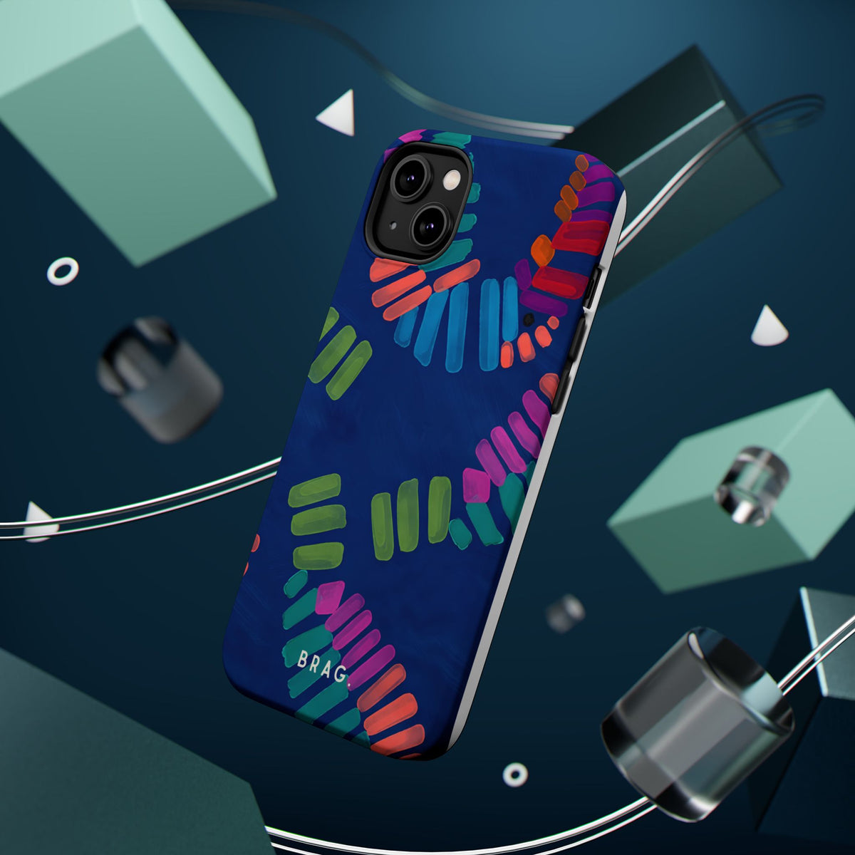 Blue Palm Magnetic Impact-Resistant Phone Case