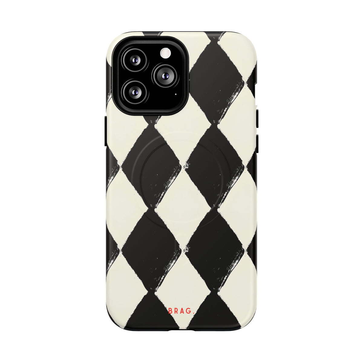 Ivory Harlequin MagSafe Tough Phone Case — Magnetic Protective Cover