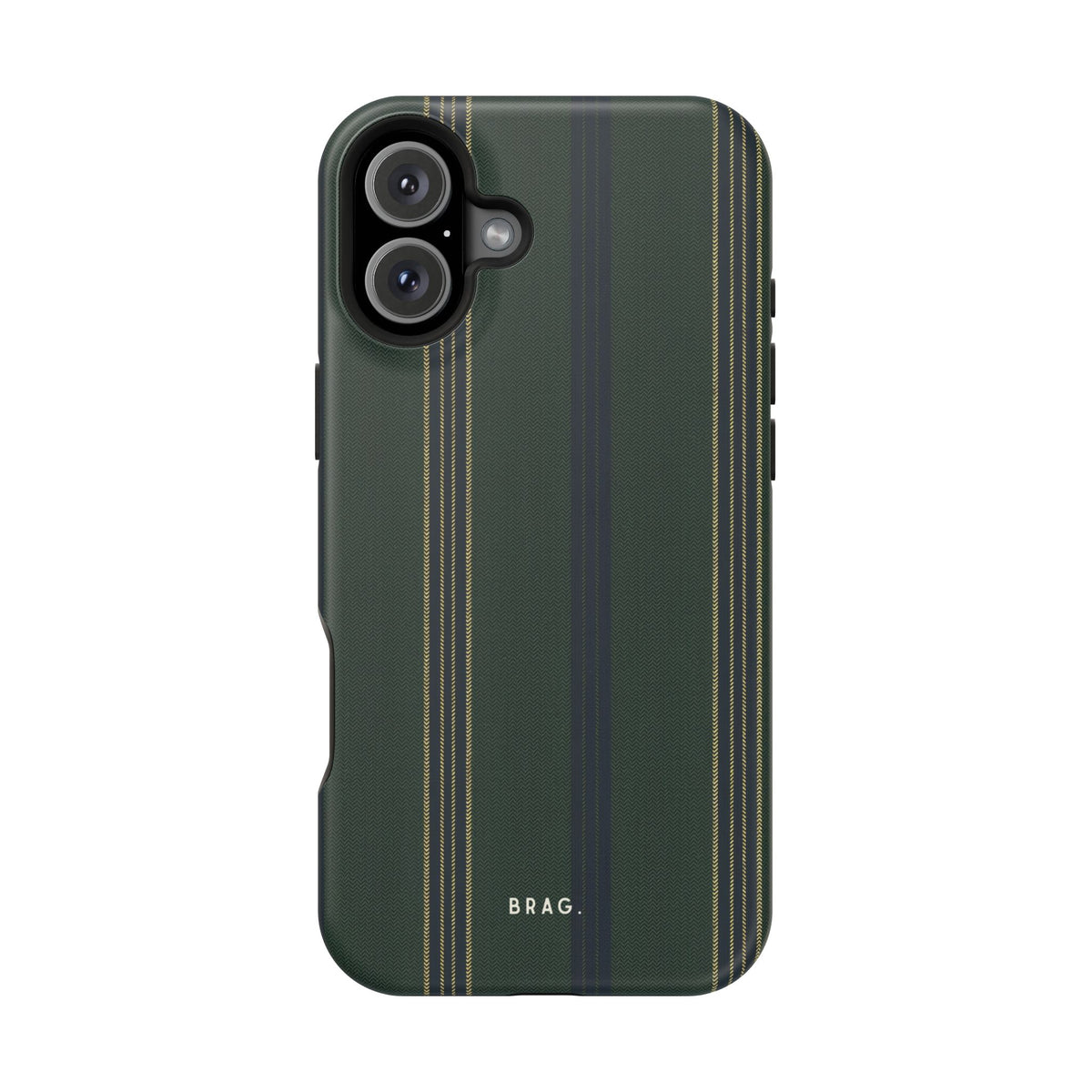 Olive Pinstripe Magnetic Impact-Resistant Phone Case