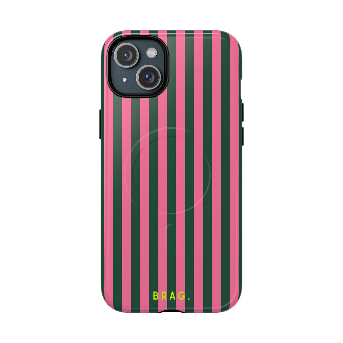 Flamingo Stripe MagSafe Tough Phone Case — Magnetic Protective Cover