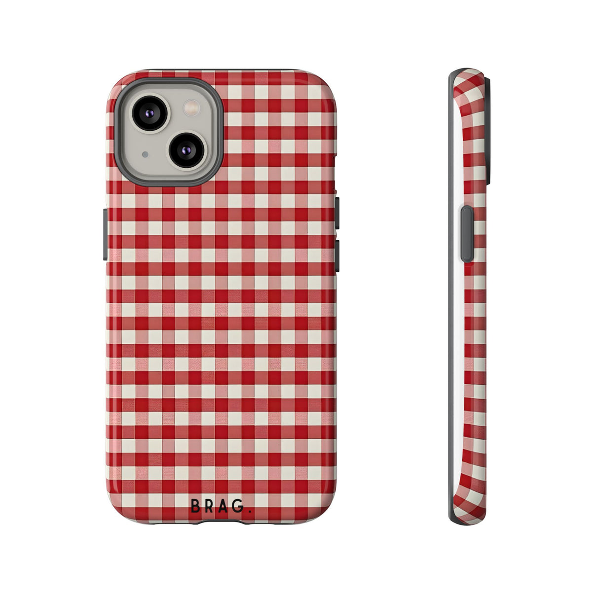 Red Gingham Tough Phone Case – Shockproof Protective iPhone Cover