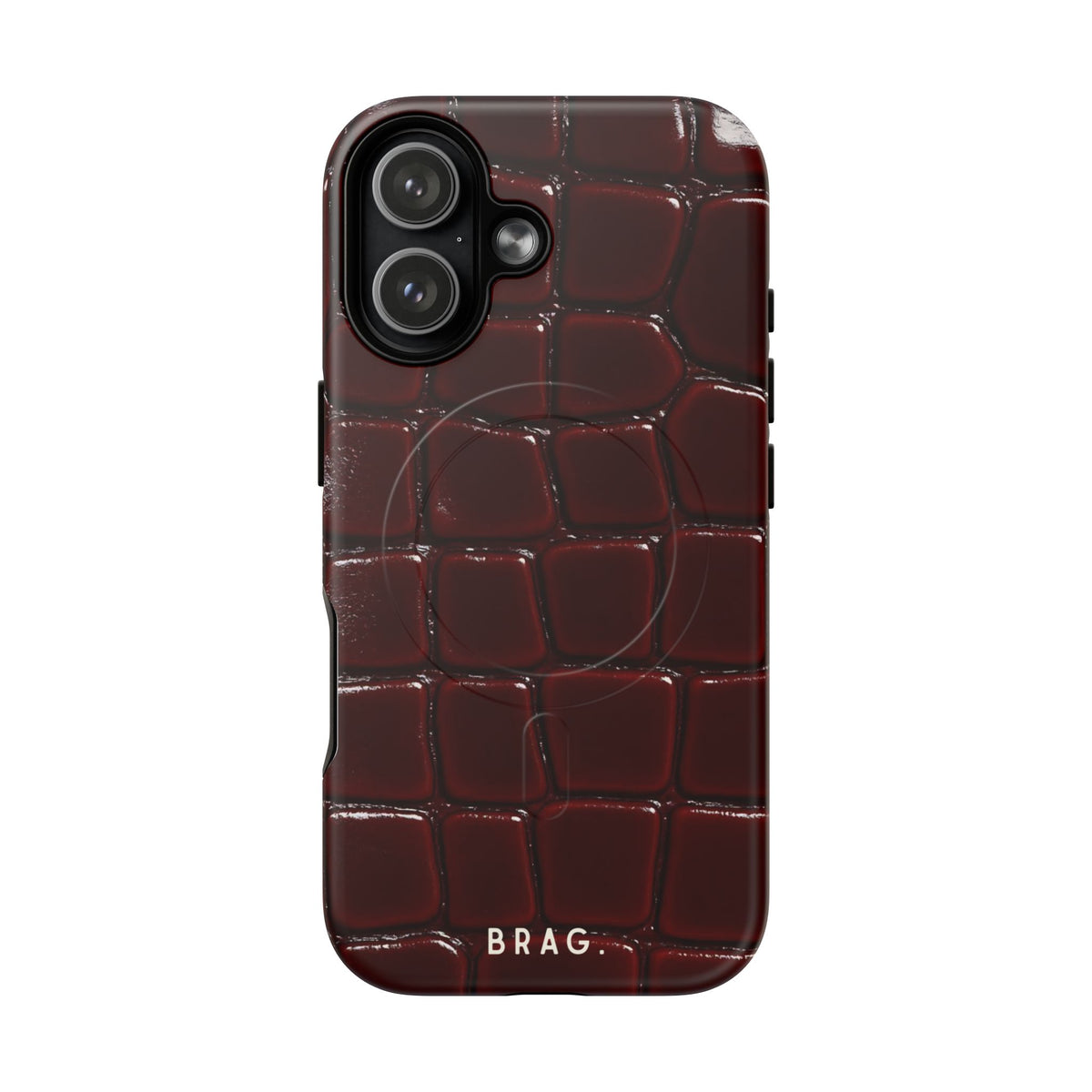Cherry Leather MagSafe Tough Phone Case — Magnetic Protective Cover