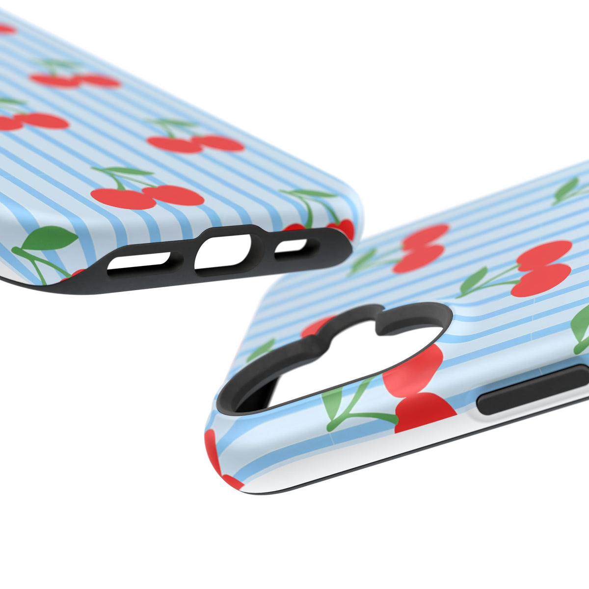 Sunday Market Magnetic Impact Phone Case — Blue Stripe Retro Design