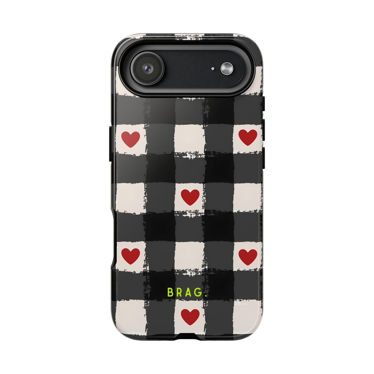 Lucky Heart Tough Phone Case – Shockproof Protective iPhone Cover