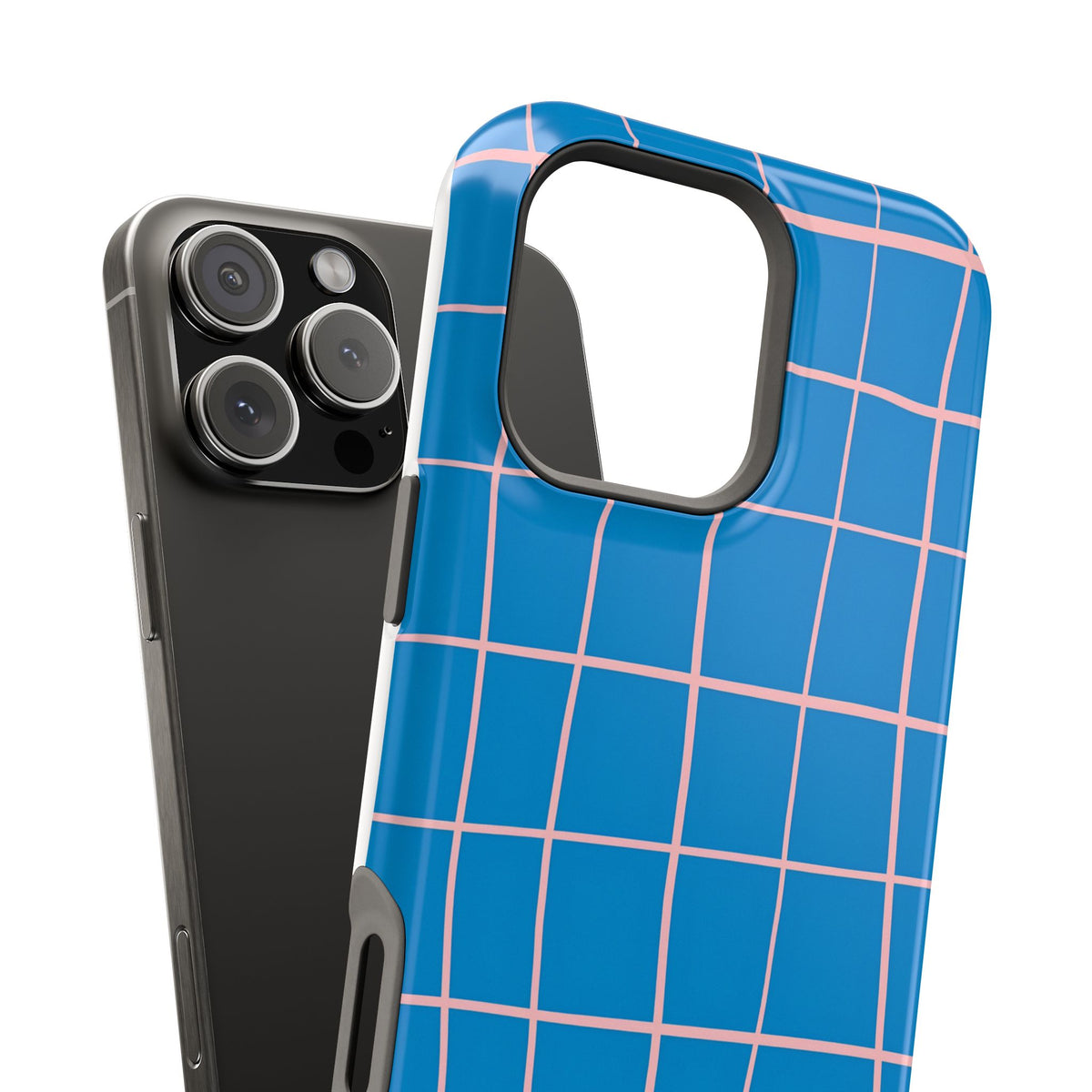 Coastal Grid Magnetic Impact-Resistant Phone Case