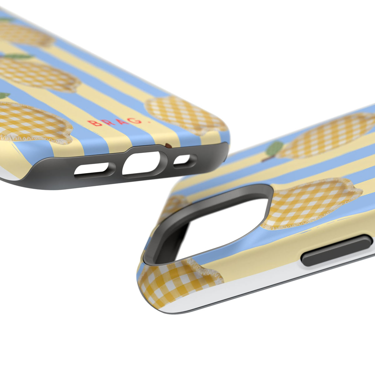 Lemon checks Magnetic Impact-Resistant Phone Case