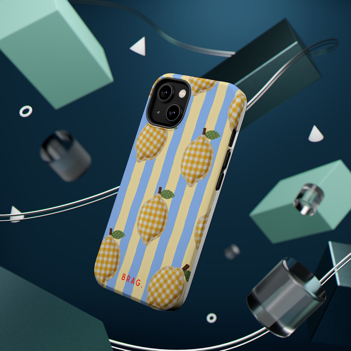Lemon checks Magnetic Impact-Resistant Phone Case