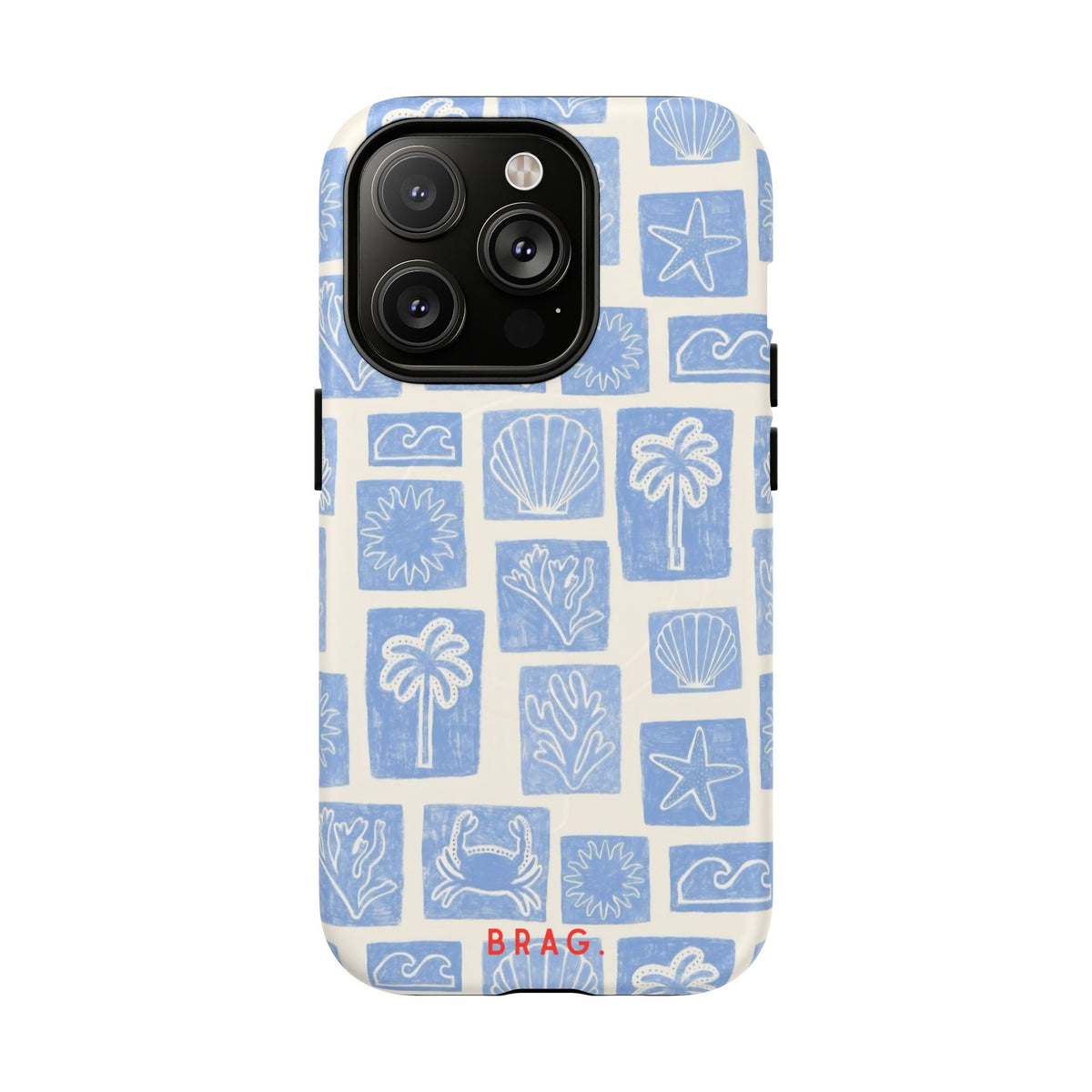 Azure Tiles MagSafe Tough Phone Case — Magnetic Protective Cover