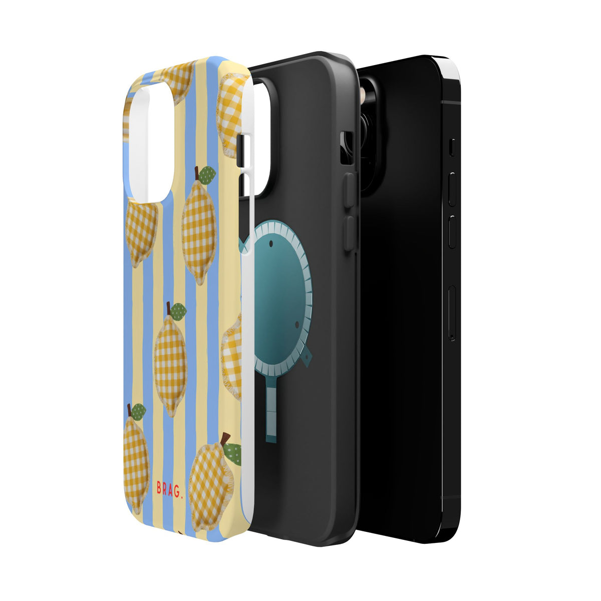 Lemon checks Magnetic Impact-Resistant Phone Case