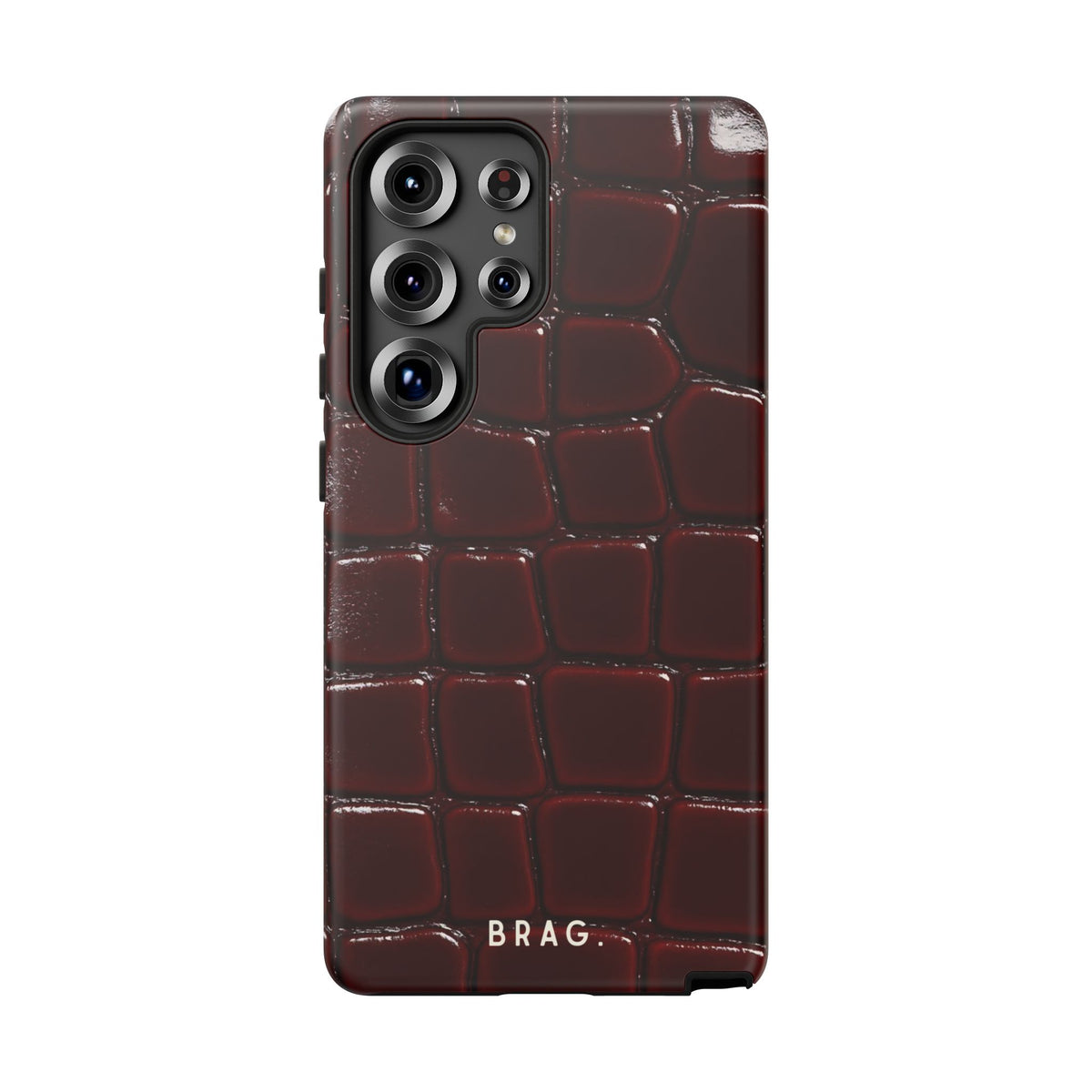 Cherry Leather Tough Phone Case – Shockproof Protective iPhone Cover