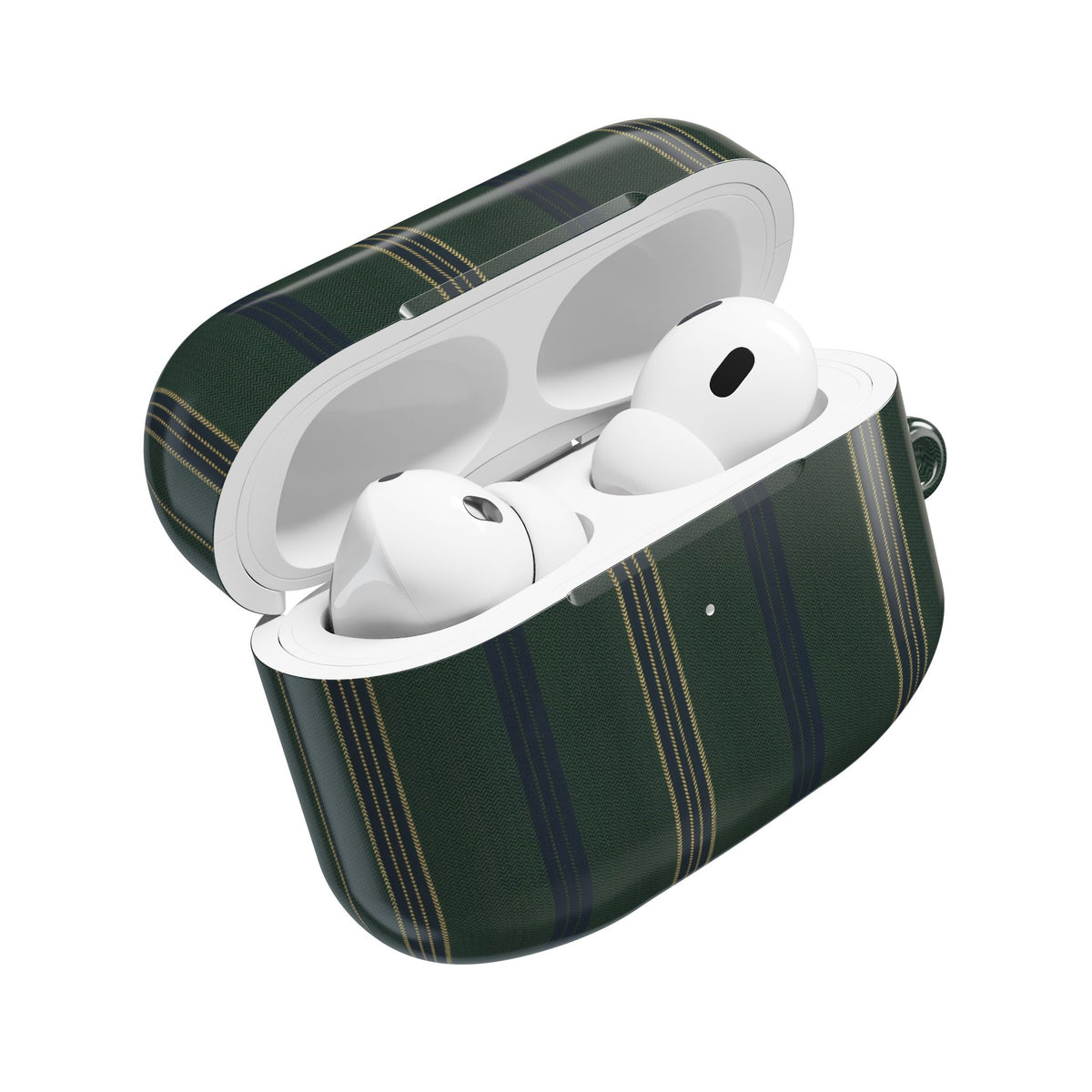 Olive Pinstripe AirPod Case – Slim Protective Charging Case