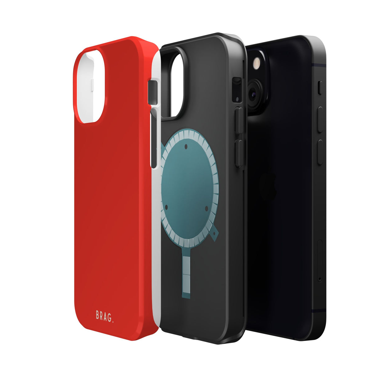 Brag Red Magnetic Impact-Resistant Phone Case