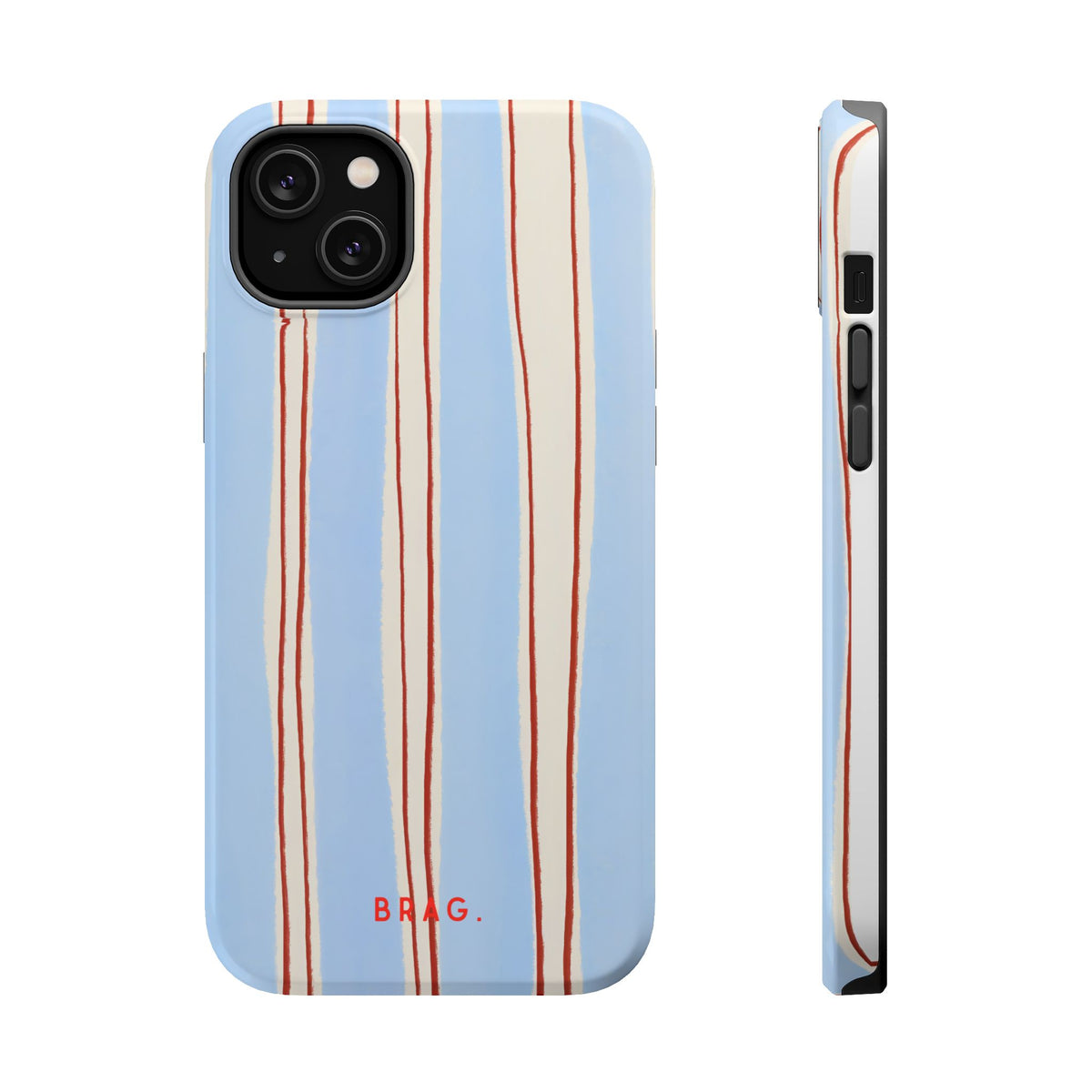 Blue Linen Magnetic Impact-Resistant Phone Case
