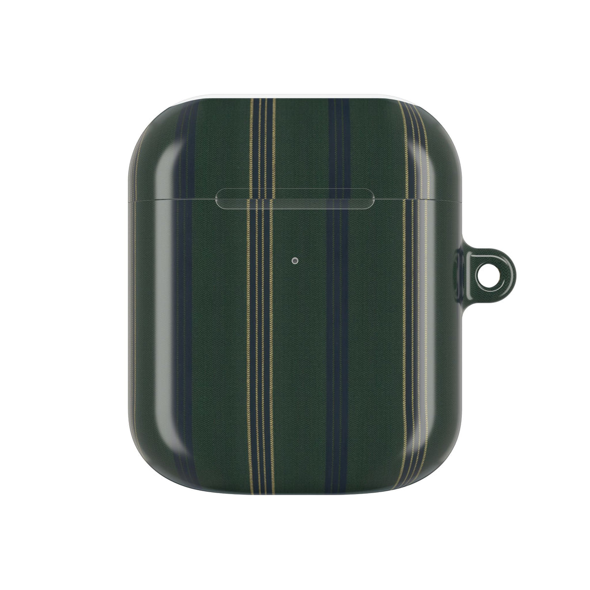 Olive Pinstripe AirPod Case – Slim Protective Charging Case