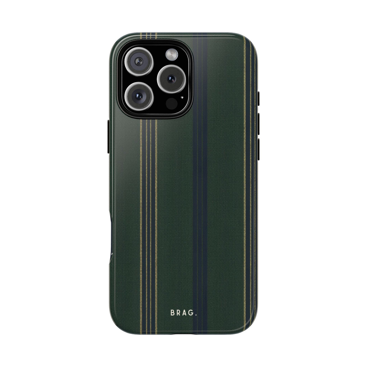 Olive Pinstripe Tough Phone Case – Shockproof Protective iPhone Cover