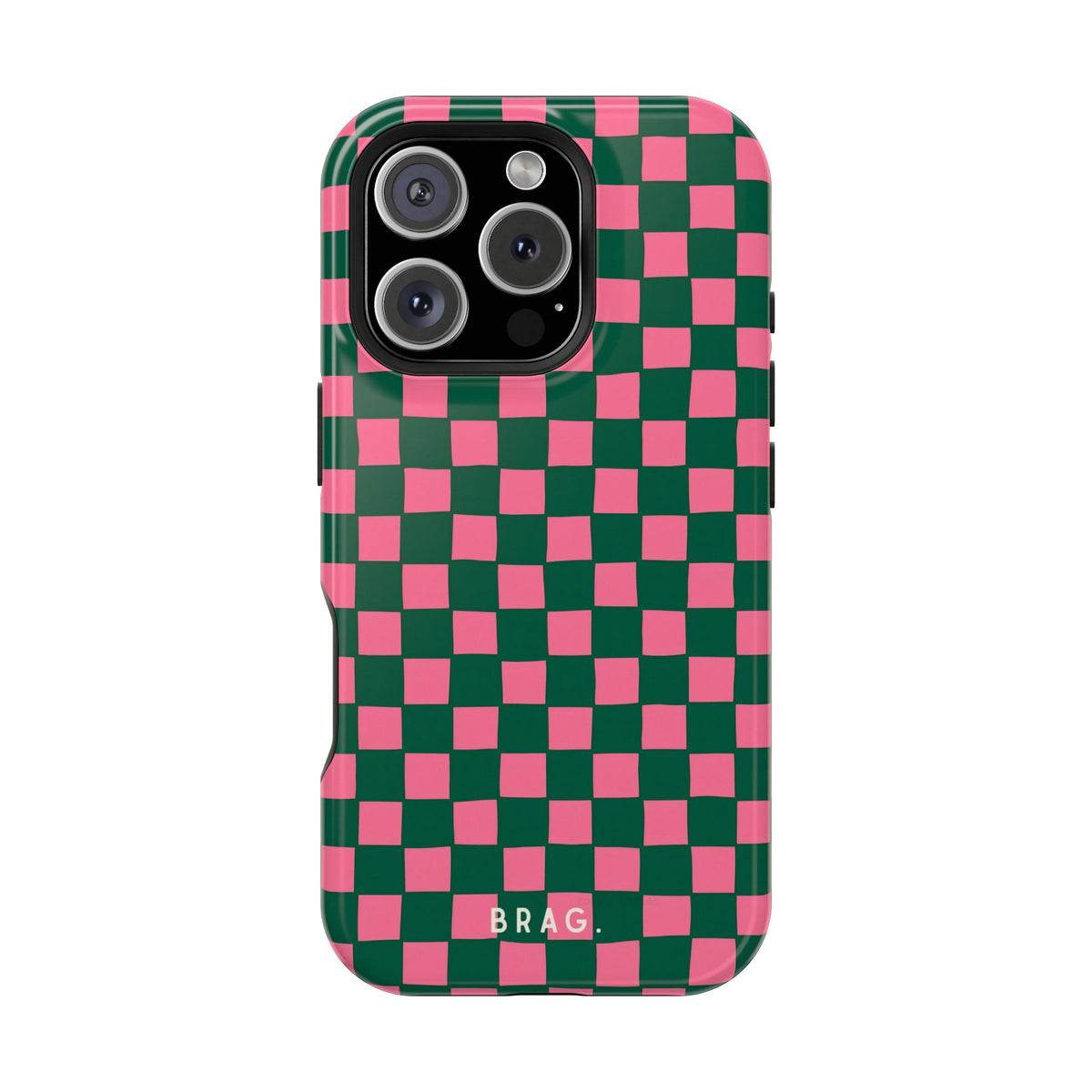 Rasberry Checks Magnetic Impact-Resistant Phone Case