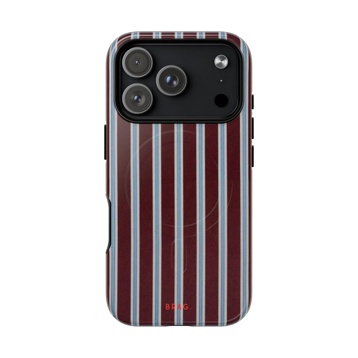 Maroon Lines MagSafe Tough Phone Case — Magnetic Protective Cover