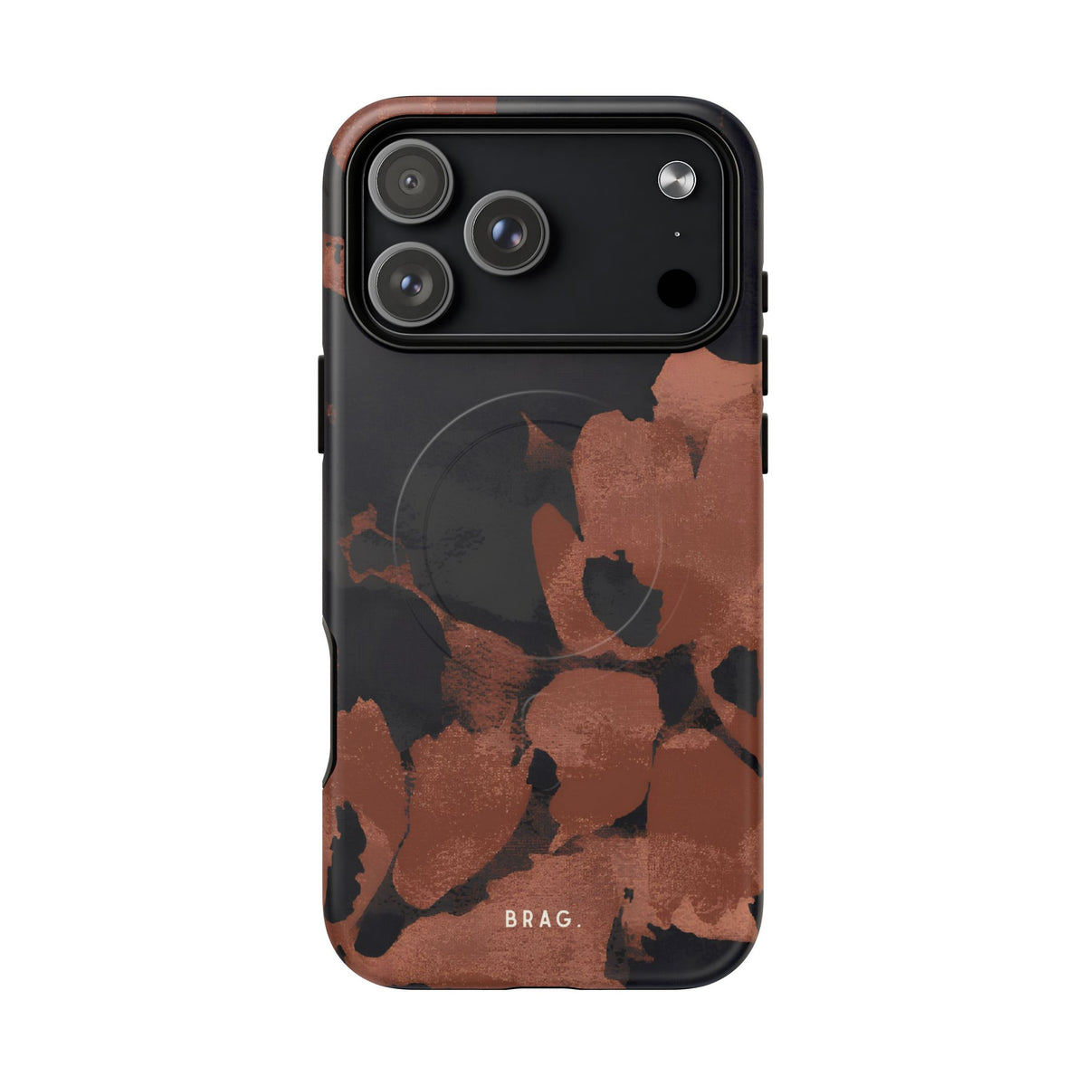 Terracotta Bloom MagSafe Tough Phone Case — Magnetic Protective Cover